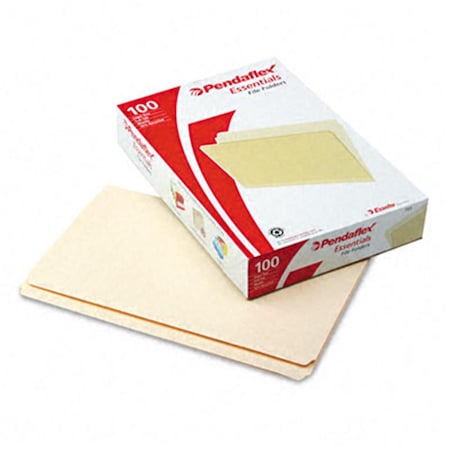 Pendaflex Essentials Essentials File Folders- Straight Cut- Top Tab- Legal- Manila, 100PK 753